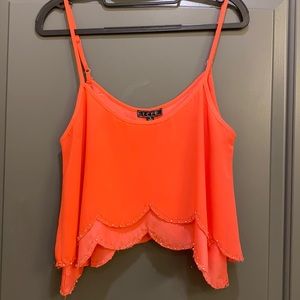 TCEC Coral Crop Top - size small